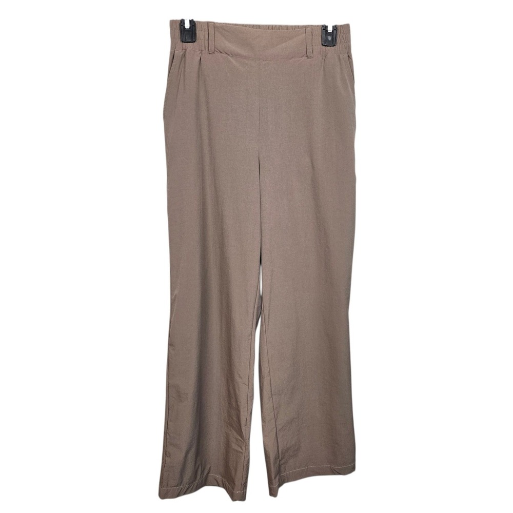 Mono B Womens Small Beige Nylon Spandex‎ Blend Casual Pull On Casual Pants